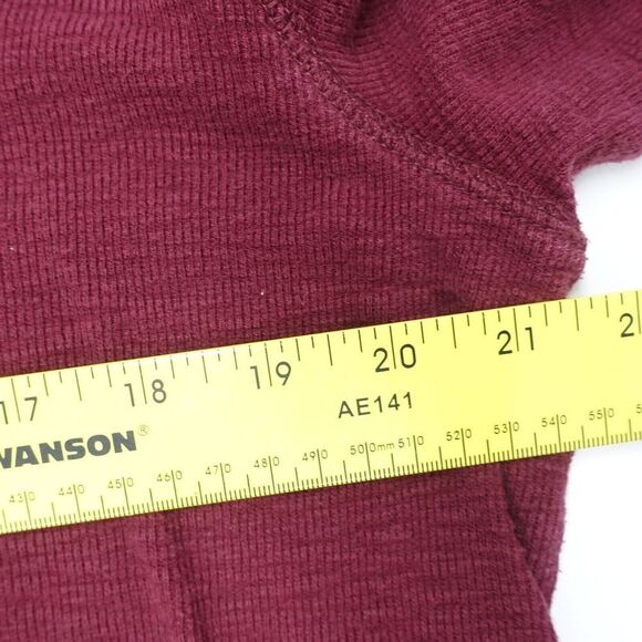 American Eagle Outfitters T-Shirt Mens Large Red Knitted Crew Neck Long Sleeve - Picture 3 of 5